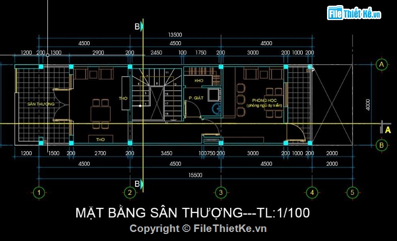 Bản vẽ nhà phố,nhà phố 4 tầng,nhà 4 tầng